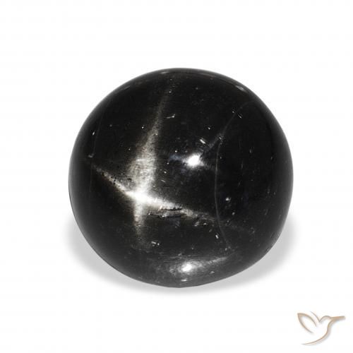 8.50 ct Black Star Diopside Stone, Natural Star Diopside in Round Cabochon Shape for Sale