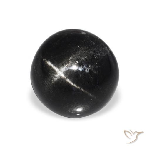 4.80 ct Black Star Diopside Stone, Natural Star Diopside in Round Cabochon Shape for Sale