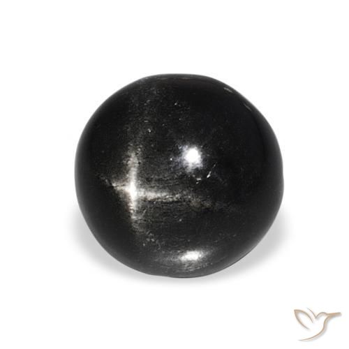 3.64 ct Black Star Diopside Stone, Natural Star Diopside in Round Cabochon Shape for Sale