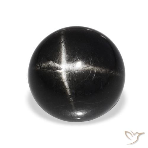 7.90 ct Black Star Diopside Stone, Natural Star Diopside in Round Cabochon Shape for Sale