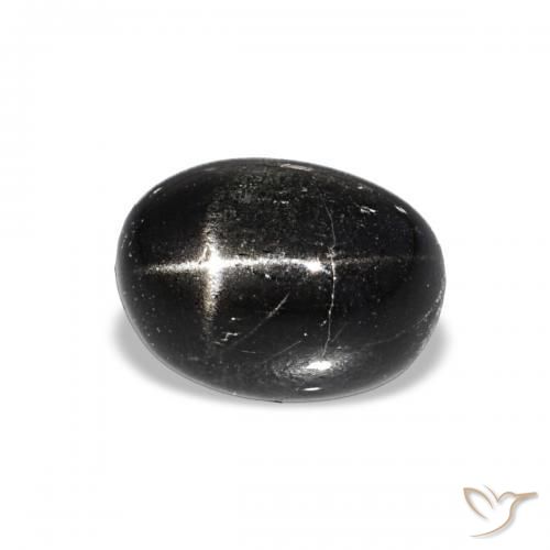 2.26 ct Black Star Diopside Stone, Natural Star Diopside in Oval Cabochon Shape for Sale