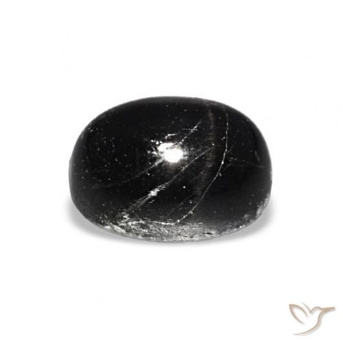 Star Diopside Gemstone in 8 x 6 mm (calibrated) Size for Sale, Star Diopside Stone in Black Color