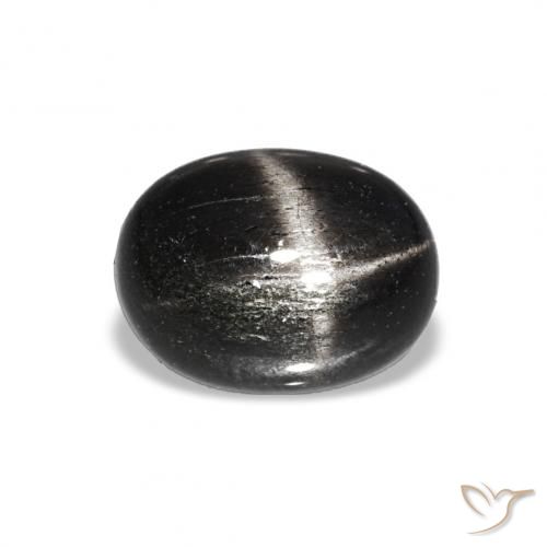 1.81ct Black Star Diopside, Oval, Opaque
