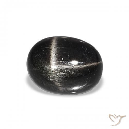 1.81 ct Black Star Diopside Stone, Natural Star Diopside in Oval Cabochon Shape for Sale