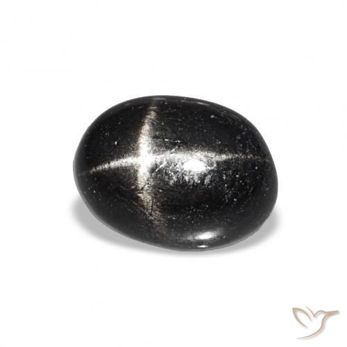 1.85 ct Black Star Diopside Stone, Natural Star Diopside in Oval Cabochon Shape for Sale