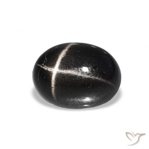 1.73 ct Black Star Diopside Stone, Natural Star Diopside in Oval Cabochon Shape for Sale