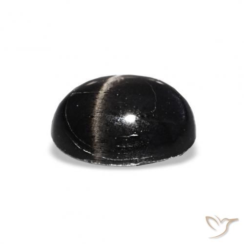 Star Diopside Gemstone in 8 x 6 mm (calibrated) Size for Sale, Star Diopside Stone in Black Color
