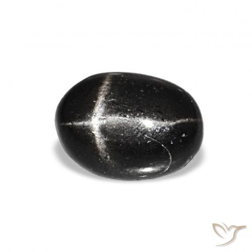 1.48 ct Black Star Diopside Stone, Natural Star Diopside in Oval Cabochon Shape for Sale