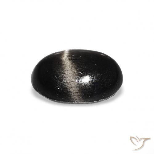 Star Diopside Gemstone in 8 x 6 mm (calibrated) Size for Sale, Star Diopside Stone in Black Color