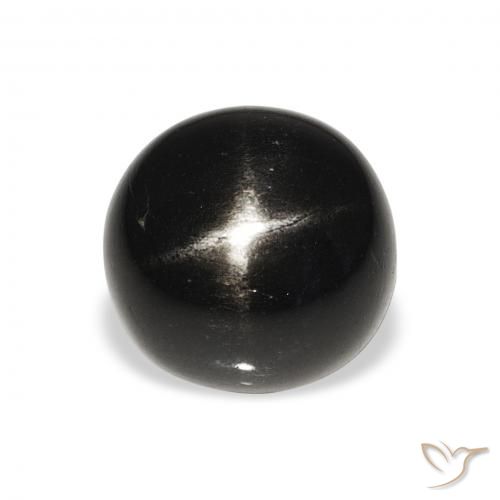 7.54ct Natural Black Star Diopside, Round, Opaque