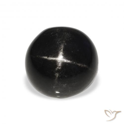 7.94ct Natural Black Star Diopside, Round, Opaque
