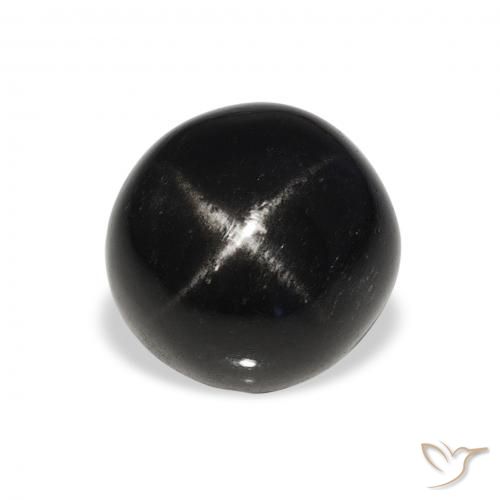 7.35ct Natural Black Star Diopside, Round, Opaque