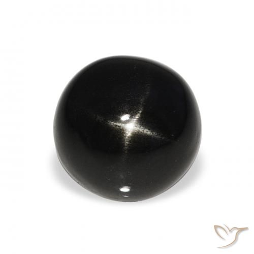 4.27ct Natural Black Star Diopside, Round, Opaque