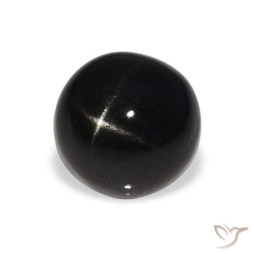4.27 ct Black Star Diopside Stone, Natural Star Diopside in Round Cabochon Shape for Sale