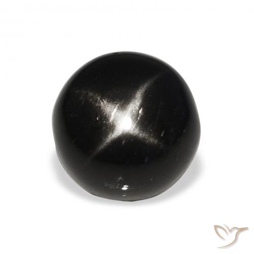 8.09ct Natural Black Star Diopside, Round, Opaque