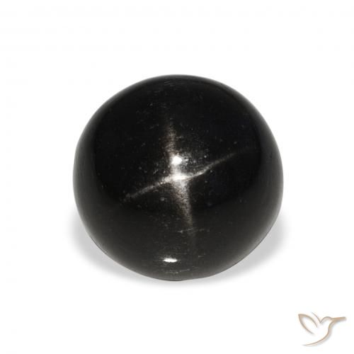 8.59ct Natural Black Star Diopside, Round, Opaque