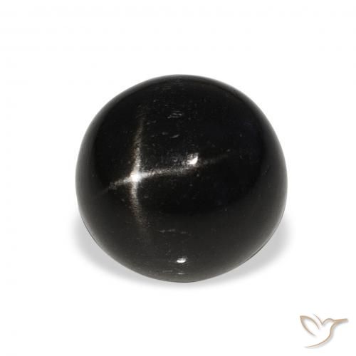 8.59 ct Black Star Diopside Stone, Natural Star Diopside in Round Cabochon Shape for Sale