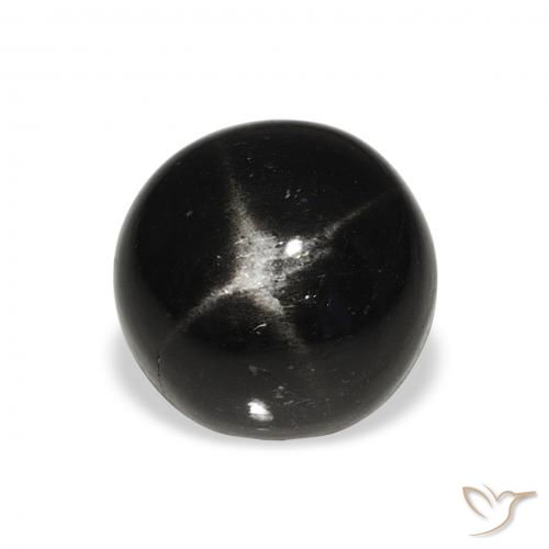 7.23ct Natural Black Star Diopside, Round, Opaque, Photo A