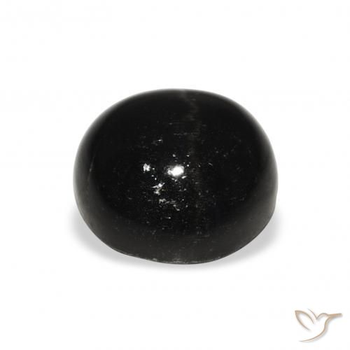 Star Diopside Gemstone in 11 mm (calibrated) Size for Sale, Star Diopside Stone in Black Color