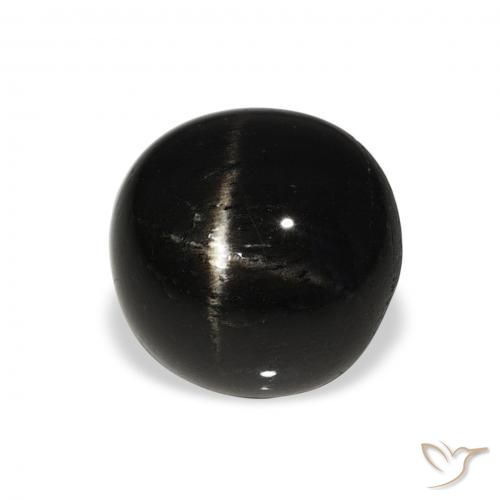 6.00 ct Black Star Diopside Stone, Natural Star Diopside in Round Cabochon Shape for Sale