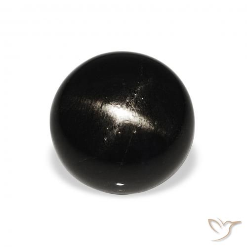 6.07ct Natural Black Star Diopside, Round, Opaque