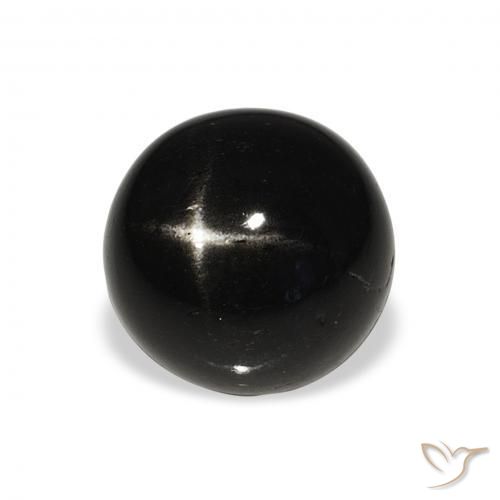 7.07 ct Black Star Diopside Stone, Natural Star Diopside in Round Cabochon Shape for Sale
