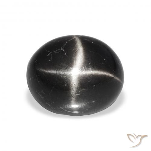 6.78ct Black Star Diopside, Oval, Opaque