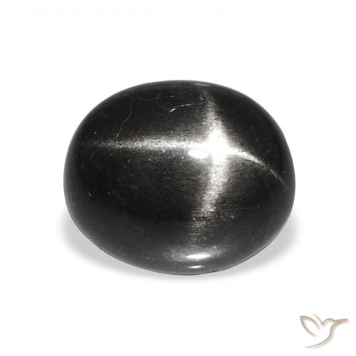 5.49ct Black Star Diopside, Oval, Opaque