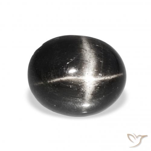 6.01ct Black Star Diopside, Oval, Opaque