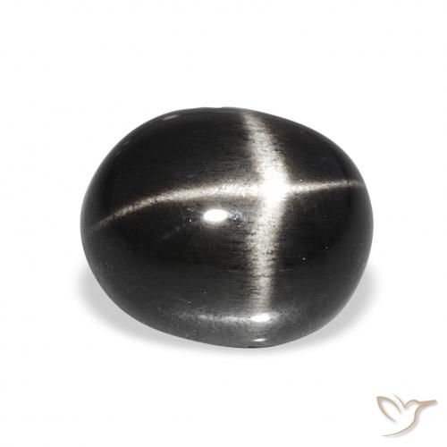 6.78ct Black Star Diopside, Oval, Opaque