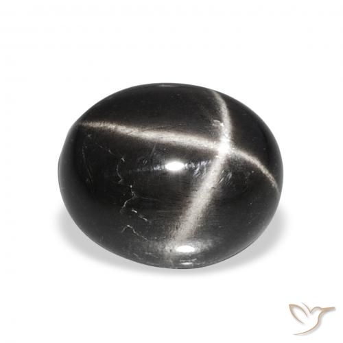 6.35ct Black Star Diopside, Oval, Opaque
