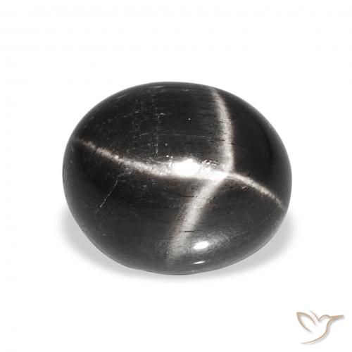 6.58ct Black Star Diopside, Oval, Opaque