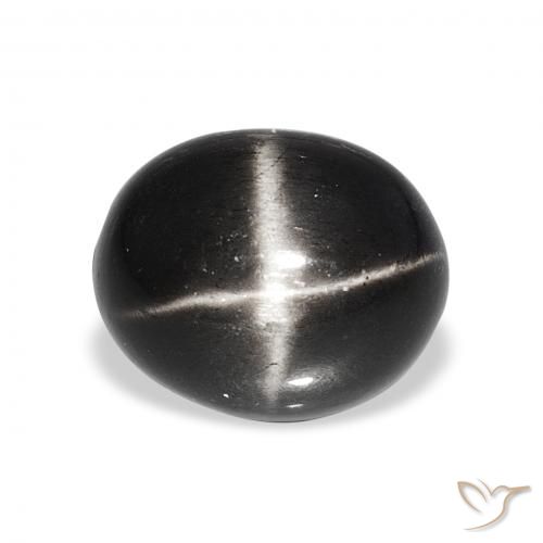 6.92ct Black Star Diopside, Oval, Opaque