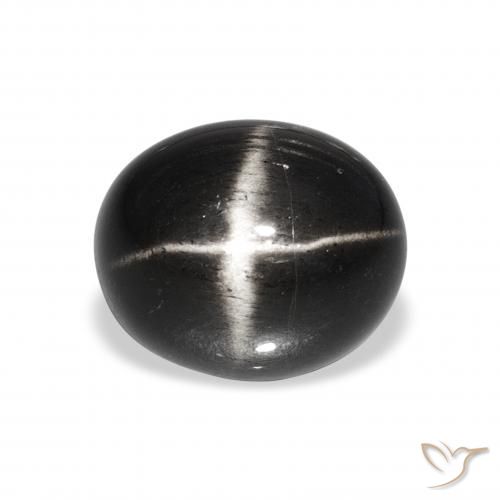6.98ct Black Star Diopside, Oval, Opaque