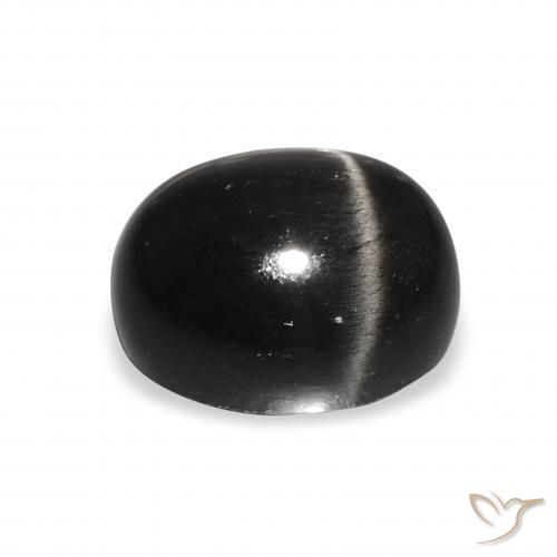Star Diopside Gemstone in 12 x 10 mm (calibrated) Size for Sale, Star Diopside Stone in Black Color