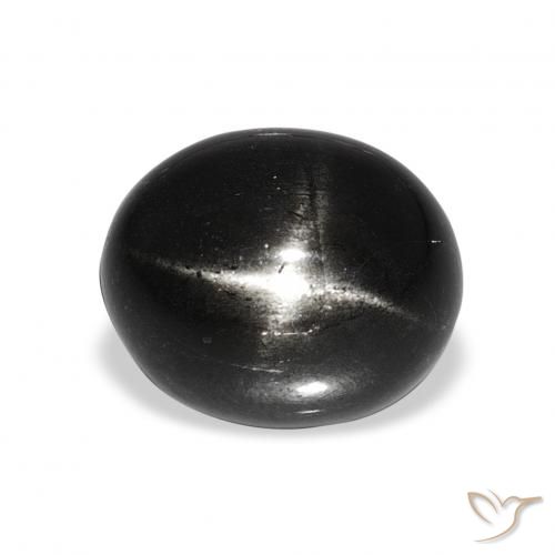 6.48ct Black Star Diopside, Oval, Opaque