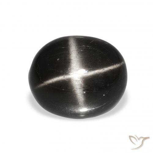6.11ct Black Star Diopside, Oval, Opaque