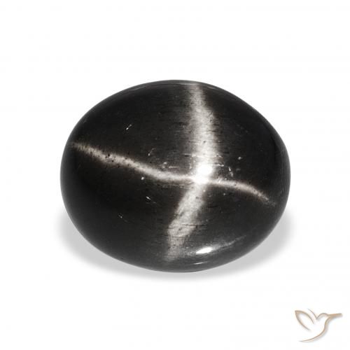 6.66ct Black Star Diopside, Oval, Opaque