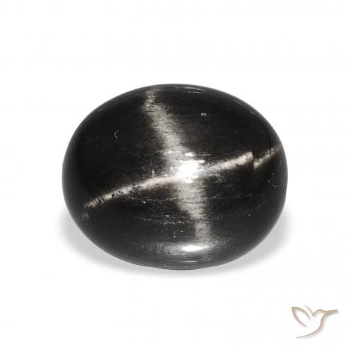 7.29ct Black Star Diopside, Oval, Opaque