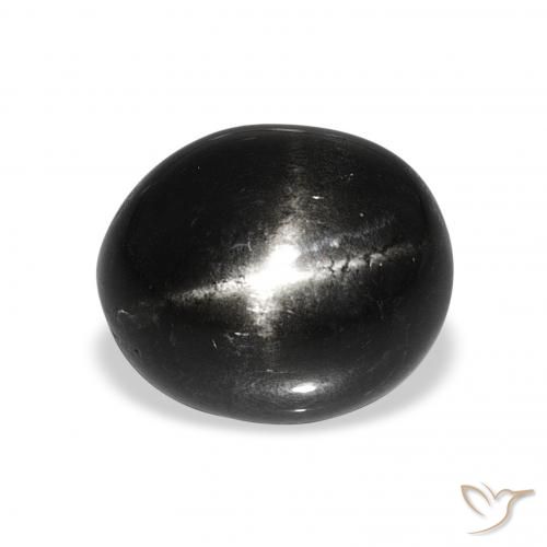 7.74ct Black Star Diopside, Oval, Opaque