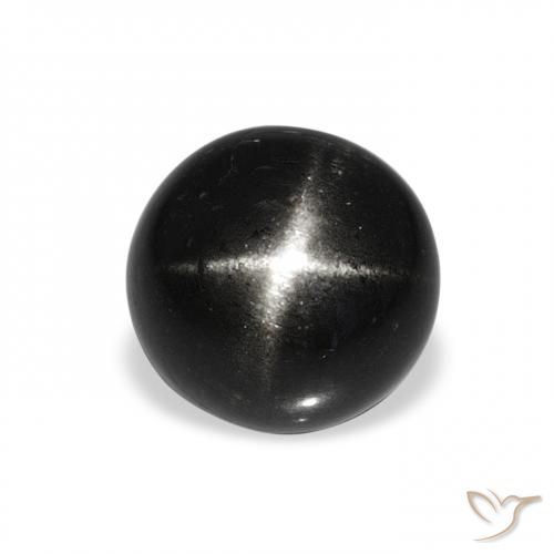 4.53ct Black Star Diopside, Round, Opaque