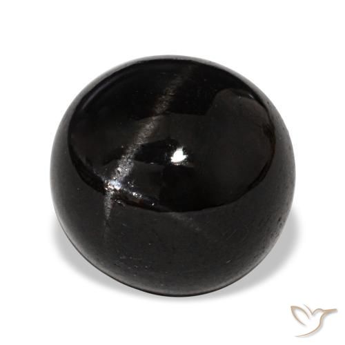 4.65 ct Black Star Diopside Stone, Natural Star Diopside in Round Cabochon Shape for Sale