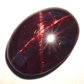15.79 ct Black Star Garnet Stone, Natural Star Garnet in Oval Cabochon Shape for Sale