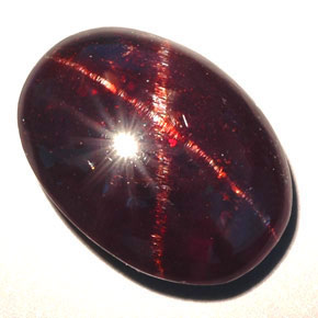 Star Garnet Gemstone in 16 x 12 mm (calibrated) Size for Sale, Star Garnet Stone in Reddish Black Color
