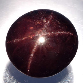 21.50 ct Black Star Garnet Stone, Natural Star Garnet in Oval Cabochon Shape for Sale