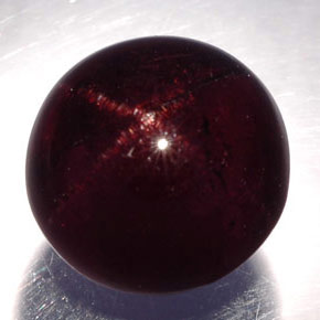 10.82 ct Black Star Garnet Stone, Natural Star Garnet in Round Cabochon Shape for Sale