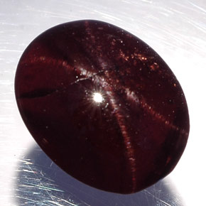 Star Garnet Gemstone in 11.7 x 9.4 mm Size for Sale, Star Garnet Stone in Reddish Black Color