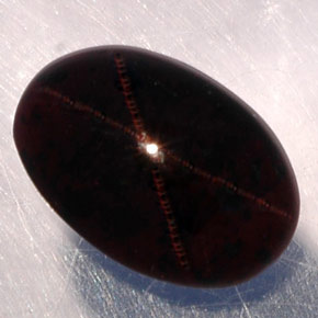 3.87 ct Black Star Garnet Stone, Natural Star Garnet in Oval Cabochon Shape for Sale