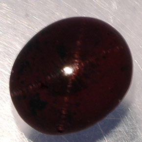 Star Garnet Gemstone in 9.5 x 8 mm Size for Sale, Star Garnet Stone in Reddish Black Color
