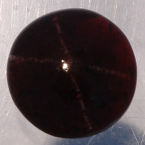 4.36 ct Black Star Garnet Stone, Natural Star Garnet in Round Cabochon Shape for Sale